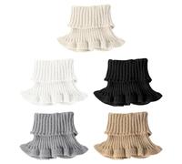 Pack De 5 Faux Colliers Tricotés, Faux Cols Hauts Pour Femmes, Colliers Décoratifs Pour Vêtements, Colliers Détachables, Colliers Chauds