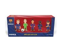 Minix - FC Barcelone - Pack de 5 - Figurine à Collectionner 7cm - Lewandowski/Ter Stegen/Pedri/Ansu Fati/De Jong