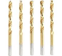 AGT Pack de 5 forets HSS avec revêtement titane - 5 mm