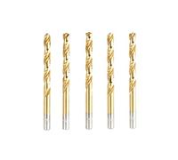 Pack de 5 forets HSS avec revêtement titane - 8 mm