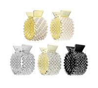 Pack De 5 Grabbers, Pinces À Cheveux Strass, Accessoires Capillaires Pour Filles, Porte-Queue De Cheval Haut, Clips D’Accessoires Capillaires, Pinces À Queue De Cheval