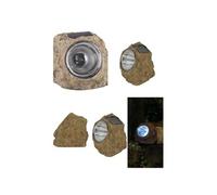 Pack de 5 Lumières de jardin solaire 3 LEDS en forme de rocher Batterie: solaire + 2x AA incl.