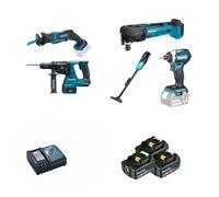Makita - Pack De 5 Machines 18v Dlx5045tj (dtd154 + Dhr243 + Dtm51 + Djr183 + Dcl180) Makita