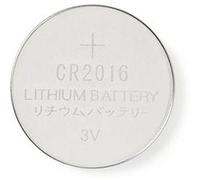 Pack de 5 Piles Boutons Lithium CR2016 3V DC Prêtes à l'Emploi