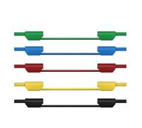 Pack De 5 Plugs Sécurité Du Cordon Test Du Cordon PVC + Fil Métallique 1Mètre Ensemble Câbles Multimètres Faciles À Effectuer Pour Les Tests Électroniques