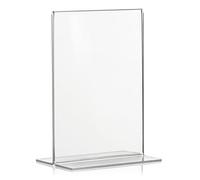 Pack de 5 présentoirs publicitaires DIN A6, supports, présentoirs en format vertical, présentoirs de table en PLEXIGLAS original