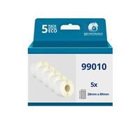 Pack de 5 Rouleaux étiquettes compatibles DYMO 99010 étiquettes d'adresse, 28mm x 89mm