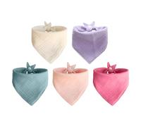 Pack De 5 Serviettes Triangulaires Bébé, Serviettes Salive Bébé, Bavoirs Bébé, Serviettes Triangulaires Douces, Serviettes Triangulaires Absorbantes, Produits Bébé
