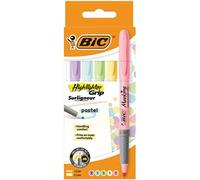 Pack de 5 surligneurs Bic Highlighter Grip Pastel Multicolore G