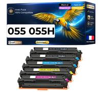 Pack de 5 Toners compatible pour Canon 055H 3013C002 3014C002 3015C002 3016C002 Noir et Couleurs