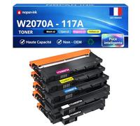 Pack de 5 Toners Compatible pour HP 117A W2070A W2071A W2072A W2073A Noir et Couleurs