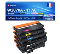 Pack de 5 Toners compatible pour HP 117A W2070A W2071A W2072A W2073A Noir et Couleurs