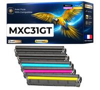 Pack de 5 Toners compatible pour Sharp MX31GTBA MX31GTCA MX31GTMA MX31GTYA Noir et Couleurs