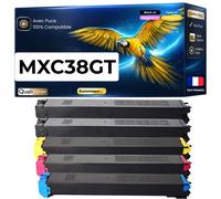 Pack de 5 Toners compatible pour Sharp MXC38GTBA MXC38GTC MXC38GTM MXC38GTY Noir Couleur