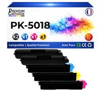Pack de 5 Toners compatible pour Utax 1T02TW0UT0 1T02TWCUT0 1T02TWBUT0 1T02TWAUT0 PK5018 PK 5018K