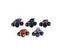 Monster Jam - Justice League - Pack de 5 Véhicules Die-Cast 1:64 DC - 5 Véhicules Authentiques Monster Trucks Officiels Show À Collectionner Echelle 1:64 - Jouet Enfant 3 Ans et +