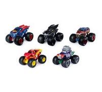 Monster Jam - Justice League - Pack de 5 Véhicules Die-Cast 1:64 DC - 5 Véhicules Authentiques Monster Trucks Officiels Show À Collectionner Echelle 1:64 - Jouet Enfant 3 Ans et +