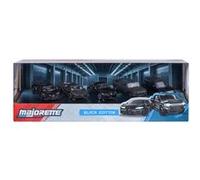 Majorette Coffret 5 véhicules Black Edition – Bugatti, Lamborghini, Toyota, Land Rover – 1/64