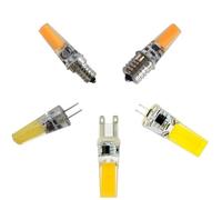 Pack de 50, ampoule LED COB DC12V 4W lampe de lustre maison | G4/G9/E12/E14/GY6.35(Warm white,E14)