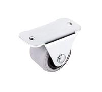 (Pack de 50 articles) 30 mm Roue en caoutchouc Plastique pivotant double Roulettes en métal avec plaque meubles Appliance et équipements Petite Mini Ensemble de roulettes
