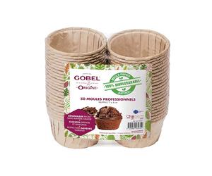 Pack de 50 moules muffin en papier 7,2 cm x 4 cm Gobel