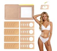 Pack de 50 patchs cataplasme huile de ricin castor oil pack Wrap pour le nombril Coussinets autocollants Spunlace Compresses d'huile de ricin absorbantes sans lavage (huile non incluse)