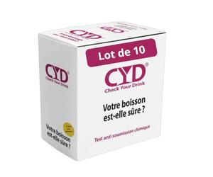 Pack de 50 tests - Test anti drogue - Kit de dépistage de drogues rapide et pratique pour boissons - Détection en 2 minutes - 10 sachets de 5 tests - Kits de tests à prendre partout avec vous