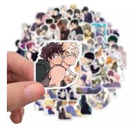 Pack de 50pcs Stickers Autocollants Dessin animé japonais kawaii BL Couples Mixtes Populaire Manga autocollant Vinyle mignon pour ordinateur portable scrapbooking skateboard Bouteille d'eau