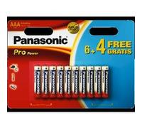 Pack de 6+4 piles Panasonic Pro Power AAA-LR03 G
