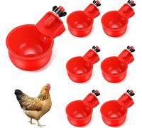 pack de 6 abreuvoirs automatiques en PVC pour poules, Système de remplissage d'eau pour animaux de ferme, Abreuvoirs pour volailles - CHICWATER