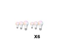Pack de 6 Ampoules connectées PHILIPS HUE - Essential E27 - Ambiance Blanc et couleur - Éclairage intelligent