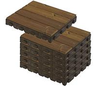 Pack de 6 Baldosa de madera pino de Suecia 39x39x6 cm. total 0,9m² COMBI-WOOD - Madera