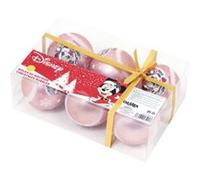 Pack de 6 boules de sapin diamètre 8cm de Minnie Mouse Disney ARDITEX WD14010 Rose G