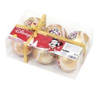 Boules de sapin de Noël - DISNEY - Minnie - Lot de 6 - Diamètre 8cm - Plastique décoré à la main