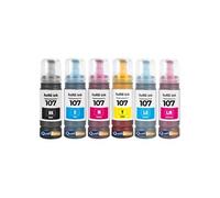 Pack de 6 Cartouches d'encre Générique compatible Epson EcoTank ET-18100 Référence 107 C13T09B140 C13T09B240 C13T09B340 C13T09B440 C13T09B540