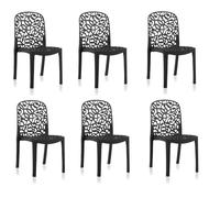 Pack de 6 chaises design Couleur Anthracite