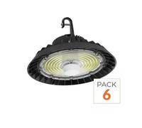Pack de 6 - Cloche LED Industrielle UFO Dimmable 250W 187lm/W - Blanc Froid 6000K - 8000K - SILAMP