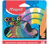 Maped Craies de trottoir MINI ARTIST Color'Peps – Facile à nettoyer – Pack x6 multicolore boîte