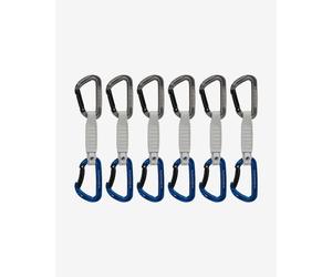 Pack de 6 dégaines express Mammut Workhouse Keylock 12 cm bleu gris