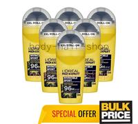 Pack de 6 déodorants roll-on L'Oréal Men Expert Invincible Sport 96H Dry...