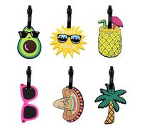 Pack De 6 Étiquettes De Bagages De Dessin Animé Mignon, Étiquettes De Bagages Créatives Et Intéressantes, Étiquettes De Bagages Décoratives, Accessoires De Bagages, Étiquettes De Bagages