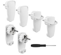 Pack de 6 fiches coudées de contact de protection 250V 16A Fiche plate Schuko Fiche européenne avec poignée rabattable, fiche Schuko coudée, fiche de contact de protection IP20