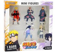 BANDAI - Naruto Shippuden - Pack 6 Mini-Figurines Dont 1 Rare cachée - Collection Figurines Naruto - Coffret de 6 Inclus 1 Personnage Shinobi aléatoire Surprise - Jouet Enfant 4 Ans et + - PMN2060