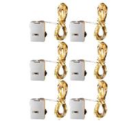 Pack de 6 guirlandes lumineuses à piles - Guirlandes lumineuses avec fil, guirlandes lumineuses, guirlandes LED | Vendu par lot de 6, 3 mètres, 30 lampes, guirlande lumineuse pour fêtes aux couleurs c