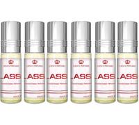 Pack de 6 Huiles de Parfum CLASSIC Al Rehab 6 ml Sans Alcool - Huile Parfumée Orientale Florale Fraîche Sucrée pour Femme et Homme