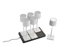 Pack de 6 lampes de table rechargeables blanches - Trio - Fernandez G