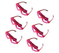 Pack de 6 lunettes lumineuses en forme de cœur à LED, pour-Rose