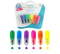 Pack de 6 Mini Surligneurs Parfumés Couleurs Assorties Format Compact