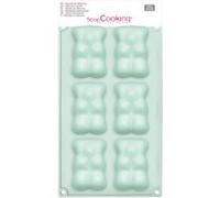 Pack de 6 Moules en silicone ScrapCooking 3000 Oursons vert d'eau G