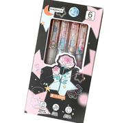 Pack De 6 Pcs Rétractables En Gel Papillon Stylo Séchage Rapide 0 5 Mm Outil D'écriture Bureau Pour La Rédaction D'étudiants Adultes Note Journalisation Prenant Un Stylo